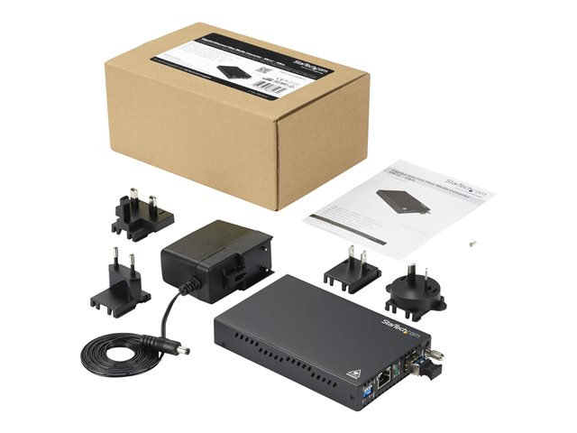 StarTech.com Singlemode (SM) LC Fiber Media Converter for 1Gbe Network - 10km - Gigabit Ethernet - 1310nm - with SFP Transceiver (ET91000SM10) - Fibre media converter - 1GbE - 100Base-LX, 1000Base-T - RJ-45 / LC single-mode - up to 10 km - 1310 nm - for P/N: SVA12M2NEUA, SVA12M5NA