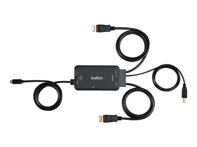 TAA KVM DOCK USB-C TO (2) DP/USB-B CABLES W/ RJ45 AND POWER
