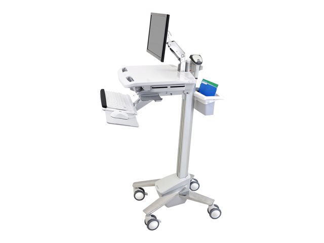 Ergotron StyleView - Cart - for LCD display / PC equipment - medical - plastic, aluminium, zinc-plated steel - grey, white, polished aluminium - screen size: up to 24\"