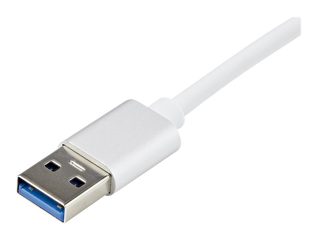 StarTech.com USB 3.0 to Gigabit Network Adapter - Silver - Sleek Aluminum Design for MacBook, Chromebook or Tablet - Native Driver Support (USB31000SA) - Network adapter - USB 3.0 - Gigabit Ethernet x 1 - silver
