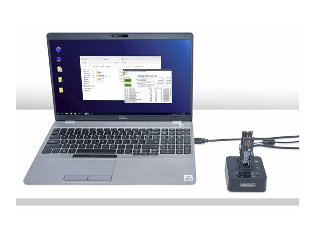 StarTech.com 1:1 Standalone M.2 NVMe Drive Duplicator and Dock - Solid state / hard drive duplicator - 2 bays (PCIe (NVMe)) - TAA Compliant