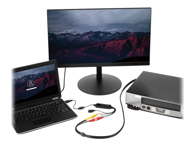 StarTech.com USB Video Capture Adapter Cable, S-Video/Composite to USB 2.0 SD Video Capture Device Cable, TWAIN Support, Analog to Digital Converter for Media Storage, For Windows Only - SD Video Capture Cable (SVID2USB232) - Video capture adapter - USB 2.0 - NTSC, SECAM, PAL - black