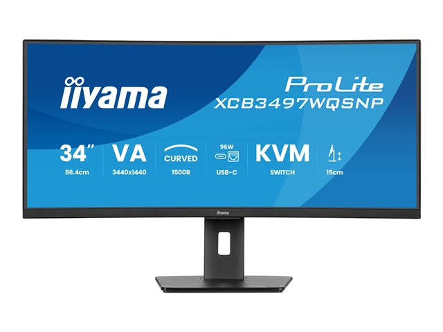 34\" W LCD Curved Business UWQHD VA  USB-C Dock KVM