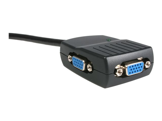 StarTech.com 2 Port VGA Video Splitter - USB Powered - 2048x1536 - VGA Video Monitor Splitter Dual Port (ST122LE) - Video splitter - 2 x VGA - desktop