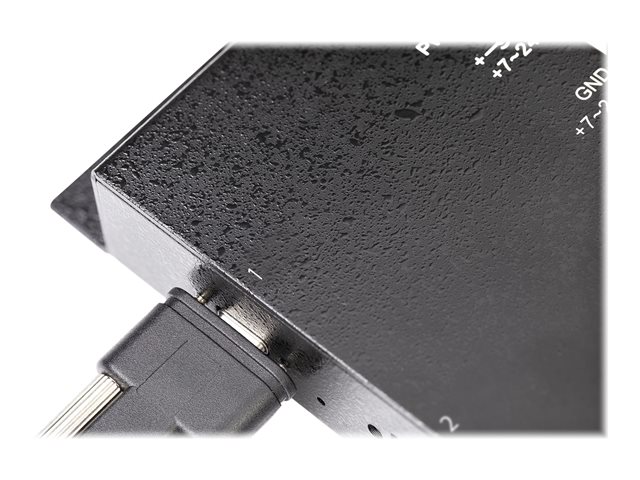 StarTech.com 4 Port USB C Hub 10Gbps, Metal Industrial USB-C Hub, 2x USB-C & 2x USB-A, ESD Surge Protection, USB-C or USB-A Host, Self-Powered, Mountable USB 3.1 Gen 2 Type-C Hub - Commercial/Rugged USB Hub - Hub - 2 x USB 3.2 Gen 2 + 2 x USB-C 3.2 Gen 2 - desktop