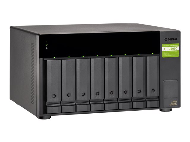 QNAP TL-D800C - Hard drive array - 8 bays (SATA-600) - USB 3.2 Gen 2 (external)