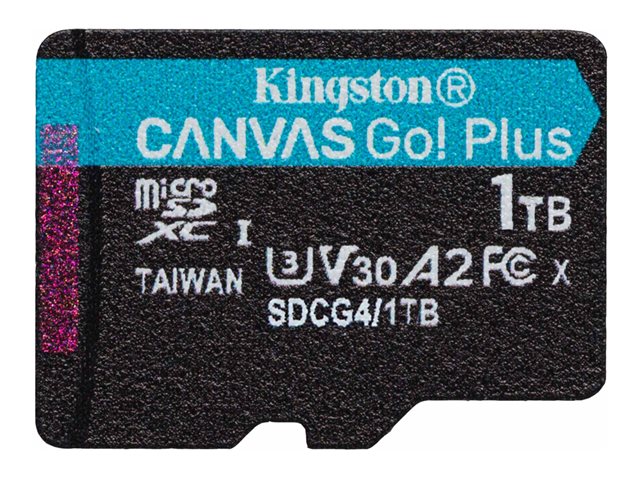 1TB microSDXC Canvas Go Plus Gen4 200R A2 U3 Single Pack w/o ADP