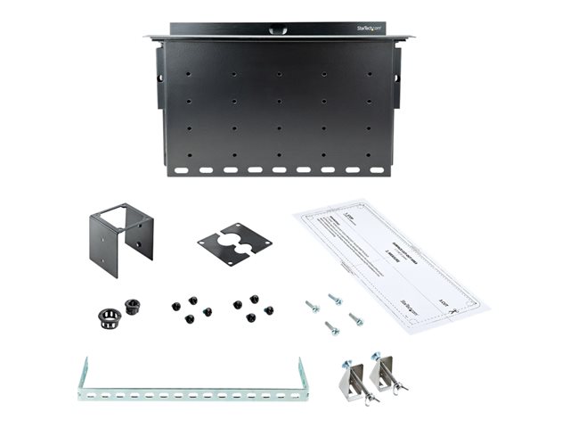 StarTech.com Dual-Module Conference Table Connectivity Box-Customizable - Mounting plate - black
