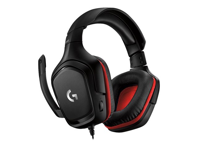 Logitech Gaming Headset G332 - Headset - full size - wired - 3.5 mm jack - black, red