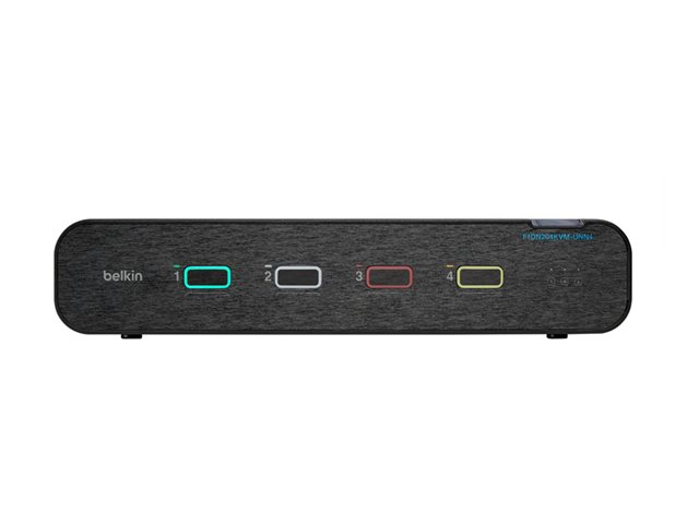 Belkin Universal Secure Dual-Head - 2nd Generation - KVM / audio switch - 4 x KVM / audio - 1 local user - desktop - TAA Compliant