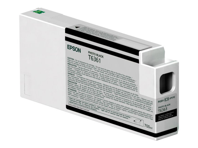 Epson UltraChrome HDR - 700 ml - photo black - original - ink cartridge - for Stylus Pro 7700, Pro 7890, Pro 7900, Pro 9700, Pro 9890, Pro 9900, Pro WT7900