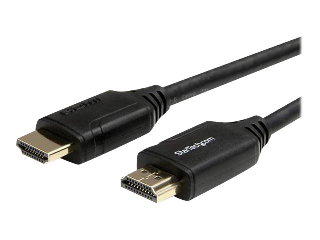 StarTech.com StarTech.com Premium Certified High Speed HDMI 2.0 Cable with Ethernet - 10ft 3m - Ultra HD 4K 60Hz - 10 feet HDMI Male to Male Cord - 30AWG (HDMM3MP) - HDMI cable with Ethernet - HDMI male to HDMI male - 3 m - black - for P/N: EXTEND-HDMI-4K40C6P1, KITBXAVHDPEU, KITBXAVHDPUK, KITBXDOCKPEU, KITBXDOCKPUK