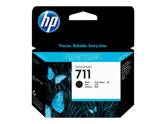 HP 711 - 80 ml - black - original - ink cartridge - for DesignJet T100, T120, T120 ePrinter, T125, T130, T520, T520 ePrinter, T525, T530