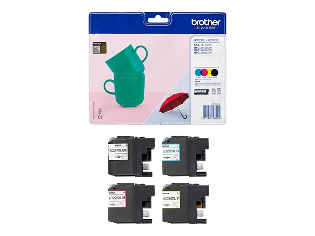 Brother LC227XLVALBP - 4-pack - High Yield - black, yellow, cyan, magenta - original - blister - ink cartridge - for Brother DCP-J4120DW, MFC-J4420DW, MFC-J4620DW, MFC-J4625DW