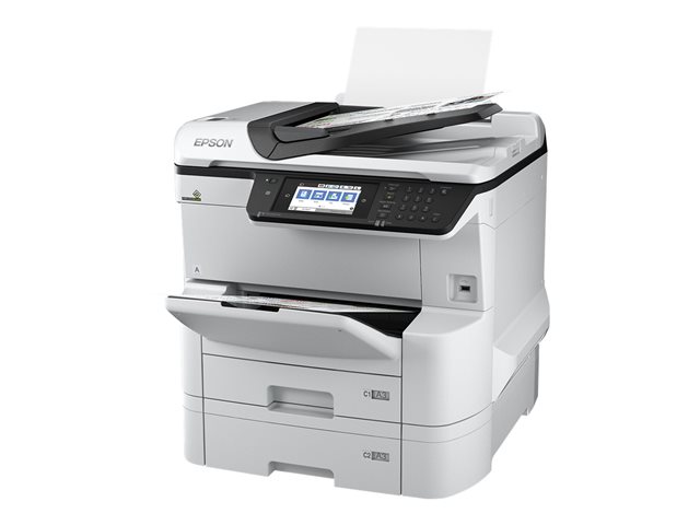 Epson WorkForce Pro WF-C8690DTWF - Multifunction printer - colour - ink-jet - A3 (media) - up to 22 ppm (copying) - up to 24 ppm (printing) - 835 sheets - 33.6 Kbps - Gigabit LAN, USB host, NFC, USB 3.0, USB 2.0 host, Wi-Fi(ac)