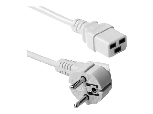 POWERCORD CEE7/7-C19 WH 3M. 1 stk
