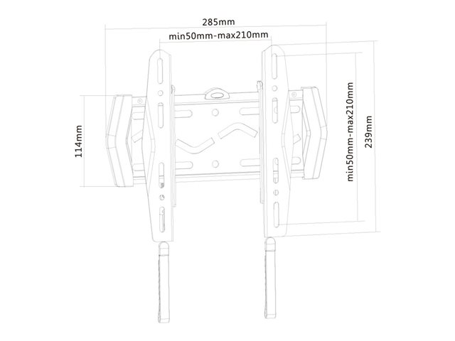 Neomounts LED-W120 - Bracket - fixed - for LCD display - black - screen size: 22\"-40\" - wall-mountable