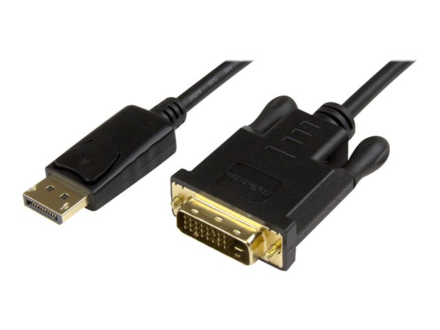StarTech.com DisplayPort to DVI Converter Cable - DP to DVI Adapter - 3ft - 1920x1200 (DP2DVI2MM3) - Display cable - DisplayPort (M) to DVI-D (M) - 91.4 cm - black - for P/N: DK30CH2DEP, DK30CH2DEPUE