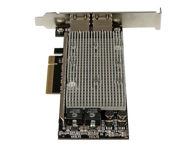StarTech.com 2-Port 10Gb PCIe NIC with Native Link Aggregation - 10Gbase-t Ethernet Card - 100/1000/10000 Mbps LAN Card (ST20000SPEXI) - Network adapter - PCIe 2.0 x8 low profile - 10Gb Ethernet x 2 - black - for P/N: BNDTB10GI, BNDTB210GSFP, BNDTB310GNDP, BNDTB410GSFP, BNDTB4M2E1, BNDTBUSB3142