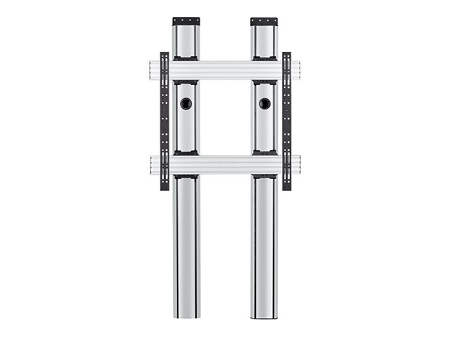 B-TECH Mode-AL - Stand - twin column - for flat panel - premium - lockable - black & silver - screen size: 65\"-100\" - mounting interface: up to 972 x 800 mm - floor to wall mountable