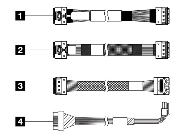 Lenovo - Storage cable kit - for 2.5\" Chassis Front BP3