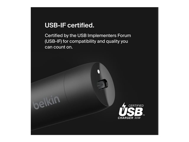 30W USB PD CAR CHARGER WITH PPS W/PVC,C-C, 1M BLK