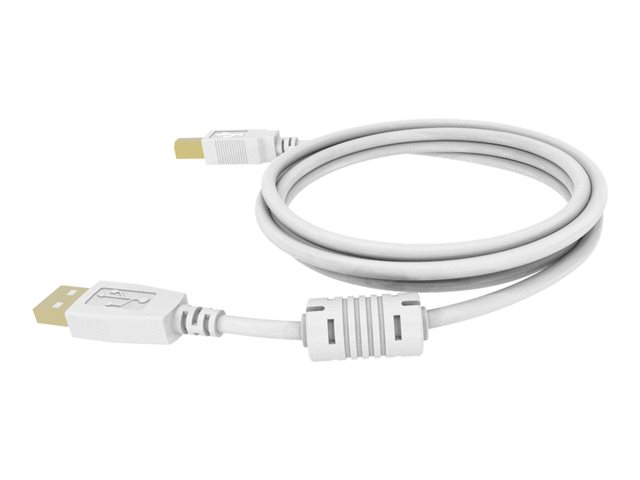 VISION Professional installation grade USB 2.0 cable - LIFETIME WARRANTY - gold plated connectors - ferrite core on A end - bandwidth 480 mbit per second - over 65 percent coverage braided shield - USBA (M) to USBB (M) - outer diameter 4.8 mm - 28 an