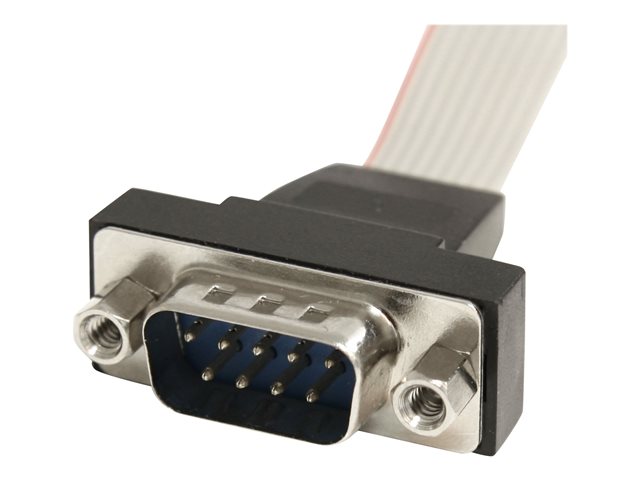StarTech.com 16in 9 Pin Serial Male to 10 Pin Motherboard Header Panel Mount Cable - motherboard to RS232 (PNL9M16) - Serial cable - DB-9 (M) to 10 PIN IDC (F) - 40.7 cm - grey