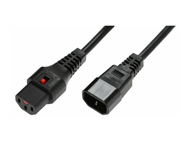 POWERCORD C13 LOCK-C14 BK 1.5M. 1 stk