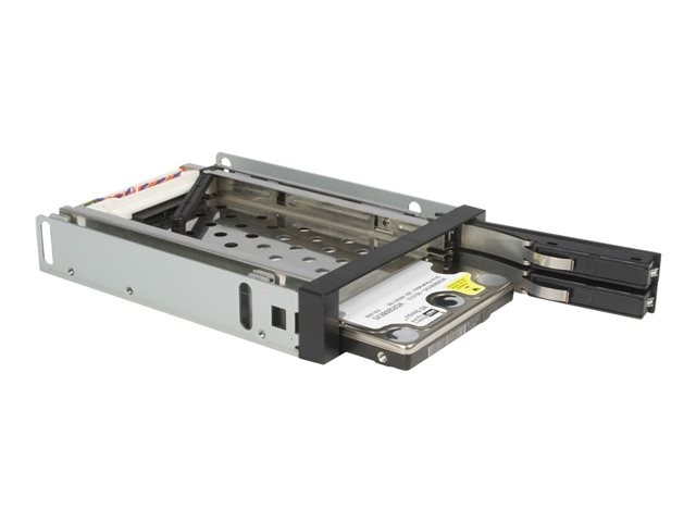 StarTech.com 2 Drive 2.5in Trayless Hot Swap SATA Mobile Rack Backplane - Dual Drive SATA Mobile Rack Enclosure for 3.5 HDD (HSB220SAT25B) - Storage bay adapter - black