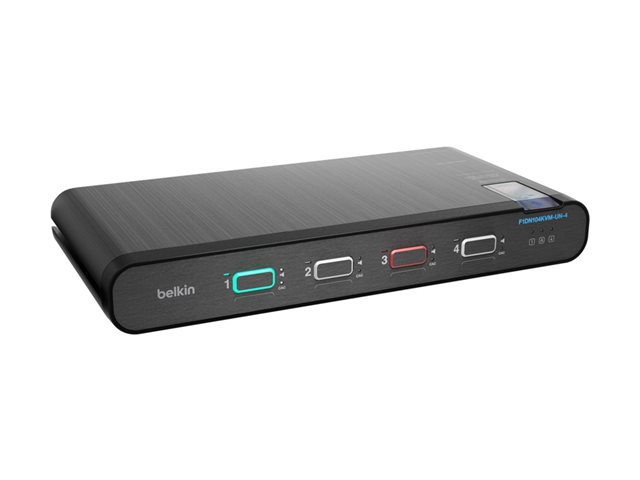 Belkin 4-Port Single Head DP/HDMI to DP/HDMI Video Secure Desktop KVM Switch PP4.0