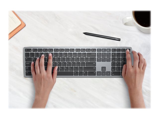 Dell Multi-Device KB700 - Keyboard - wireless - 2.4 GHz, Bluetooth 5.0 - AZERTY - Belgium - grey - with 3 years Next Business Day Advanced Exchange Service