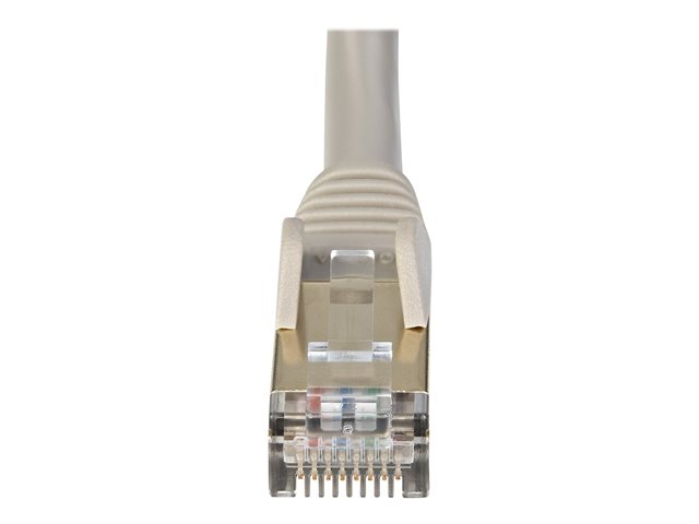 StarTech.com 5m CAT6A Ethernet Cable, 10 Gigabit Shielded Snagless RJ45 100W PoE Patch Cord, CAT 6A 10GbE STP Network Cable w/Strain Relief, Grey, Fluke Tested/UL Certified Wiring/TIA - Category 6A - 26AWG (6ASPAT5MGR) - Patch cable - RJ-45 (M) to RJ-45 (M) - 5 m - STP - CAT 6a - molded, snagless - grey