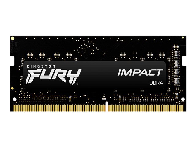 Kingston FURY Impact - DDR4 - kit - 32 GB: 2 x 16 GB - SO-DIMM 260-pin - 2666 MHz / PC4-21300 - CL15 - 1.2 V - unbuffered - non-ECC - black