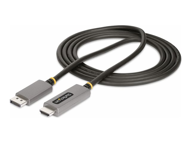 StarTech.com 6ft (2m) DisplayPort to HDMI Adapter Cable, 8K 60Hz, 4K 144Hz, HDR10, DP 1.4 to HDMI 2.1 Active Video Converter, DisplayPort Desktop to HDMI Monitor, M/M - DisplayPort to HDMI Cord (133DISPLAYPORTHDMI21) - Adapter cable - DisplayPort mal