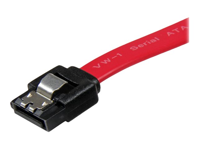 StarTech.com 12in Latching SATA Cable - SATA cable - Serial ATA 150/300/600 - SATA (R) to SATA (R) - 1 ft - latched - red - LSATA12 - SATA cable - Serial ATA 150/300/600 - SATA (R) to SATA (R) - 30 cm - latched - red - for P/N: 10P6G-PCIE-SATA-CARD, 2P6G-PCIE-SATA-CARD, 4P6G-PCIE-SATA-CARD, 6P6G-PCIE-SATA-CARD