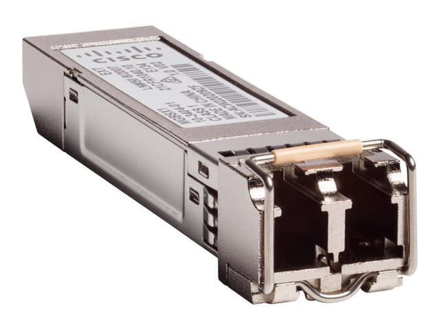 Cisco - SFP (mini-GBIC) transceiver module - 1GbE - 1000Base-LX, 1000Base-LH - LC/PC single-mode - up to 10 km - 1310 nm - for Cisco 38XX, 39XX, 4451, 892, 250 Series, Catalyst 29XX, 3650, ESS9300, ME 3600, UCS 62XX