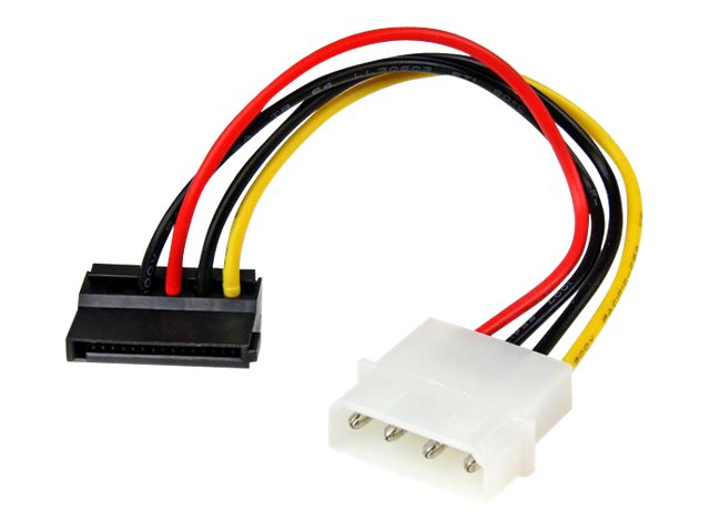 StarTech.com 6in 4 Pin LP4 to Left Angle SATA Power Cable Adapter - LP4 to SATA Power Adapter (SATAPOWADPL) - Power adapter - SATA power (M) to 4 PIN internal power (M) - 15 cm - left-angled connector
