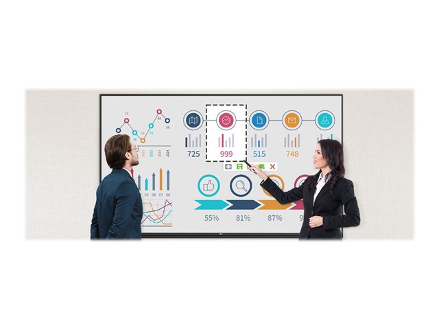 LG 65TR3PJ-B - 65\" diagonale klasse TR3PJ Series led-achtergrondverlichting lcd-scherm - interactieve digitale borden - met aanraakscherm (meerdere vingers) - webOS - 4K UHD (2160p) 3840 x 2160 - Direct LED - zwart