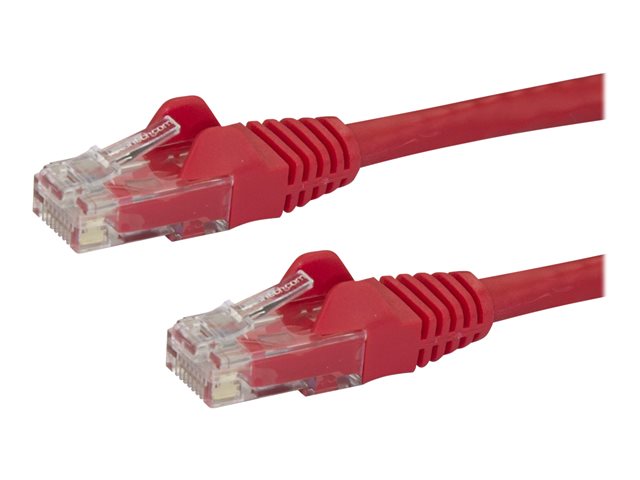 StarTech.com 10m CAT6 Ethernet Cable, 10 Gigabit Snagless RJ45 650MHz 100W PoE Patch Cord, CAT 6 10GbE UTP Network Cable w/Strain Relief, Red, Fluke Tested/Wiring is UL Certified/TIA - Category 6 - 24AWG (N6PATC10MRD) - Patch cable - RJ-45 (M) to RJ-45 (M) - 10 m - CAT 6 - molded, snagless - red