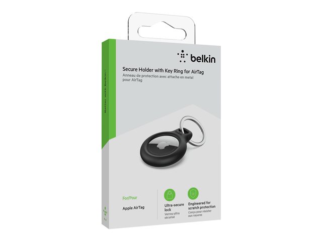 Belkin Secure Holder with Keyring for AirTag - Black