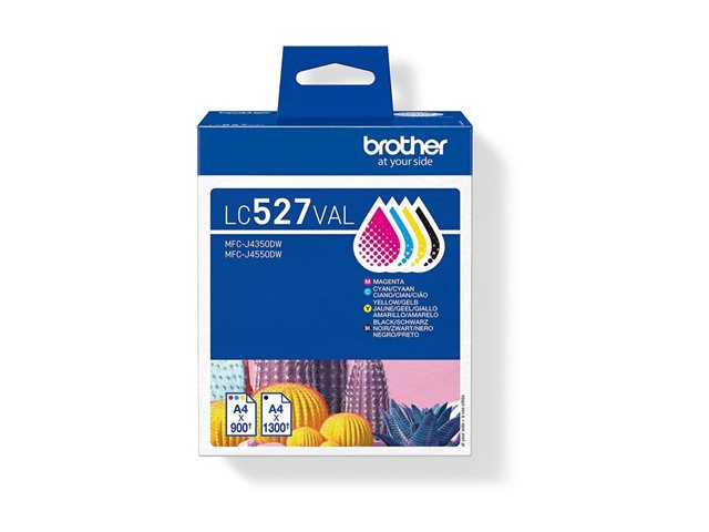 Brother LC527 Value Pack - 4-pack - black, yellow, cyan, magenta - original - hanging box - ink cartridge - for Brother MFC-J4350DW, MFC-J4550DW