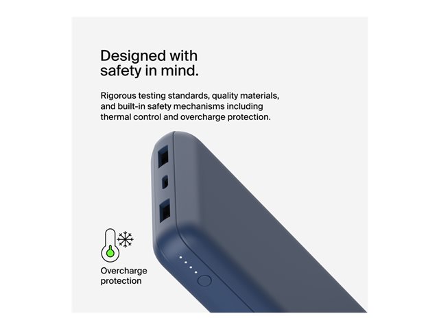 20K Power Bank USB-A / C 15w Blue