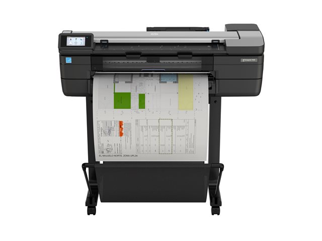 HP DesignJet T830 - 24\" multifunction printer - colour - ink-jet - 610 x 2770 mm (original) - Roll (61 cm) (media) - up to 0.43 min/page (printing) - 1 roll - Gigabit LAN, Wi-Fi(n), USB host