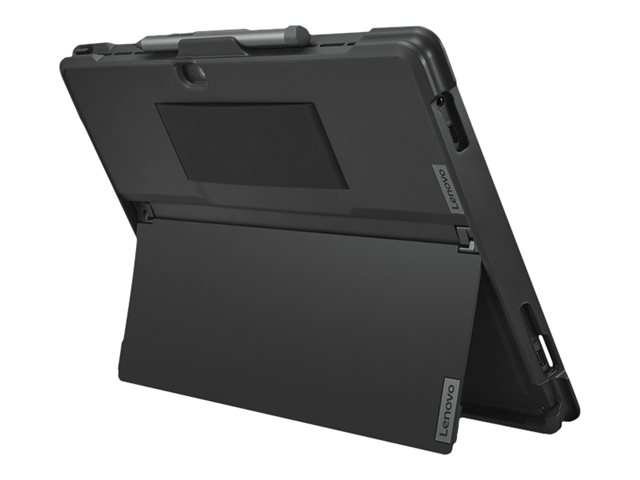Lenovo ThinkPad - Back cover for tablet - thermoplastic polyurethane (TPU), polycarbonate, silicone - black - for ThinkPad X12 Detachable 20UV, 20UW