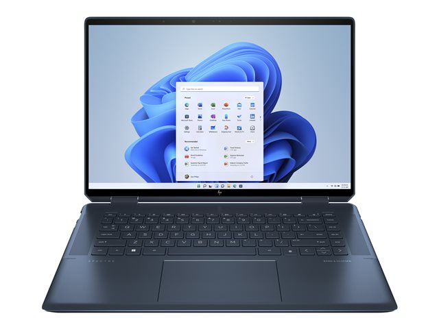 HP Spectre x360 Laptop 16-f1009nb - Flip design - Intel Core i7 1260P - Win 11 Home - Arc A370M - 16 GB RAM - 1 TB SSD NVMe, TLC - 16\" OLED touchscreen 3840 x 2400 (UHD+) - Wi-Fi 6E - nocturne blue aluminium, celestial blue accents - kbd: Belgium