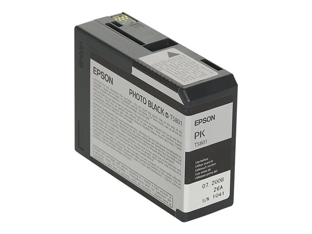 Epson T5801 - 80 ml - photo black - original - ink cartridge - for Stylus Pro 3800, Pro 3880