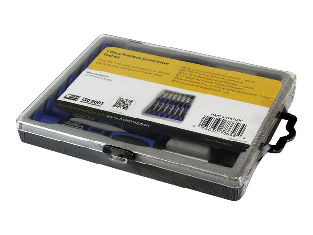 StarTech.com 7 Piece Precision Screwdriver Computer Tool Kit with Carrying Case - Screwdriver kit - CTK100P - Screwdriver kit