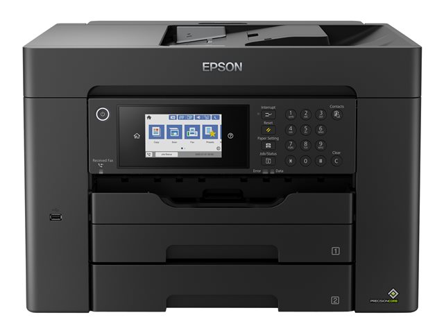 Epson WorkForce WF-7840DTWF - Multifunction printer - colour - ink-jet - A3 (297 x 420 mm) (original) - A3 (media) - up to 25 ppm (printing) - 550 sheets - 33.6 Kbps - USB 2.0, LAN, Wi-Fi(n), USB host