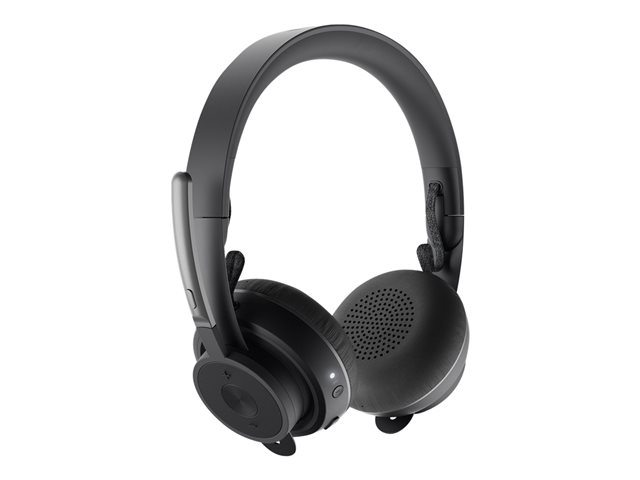 Logitech Zone Wireless - Headset - on-ear - Bluetooth - wireless - active noise cancelling - noise isolating - graphite - Certified for Microsoft Teams